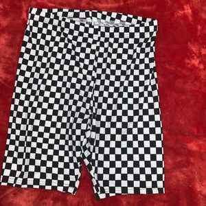 Checker biker shorts ! 🔥